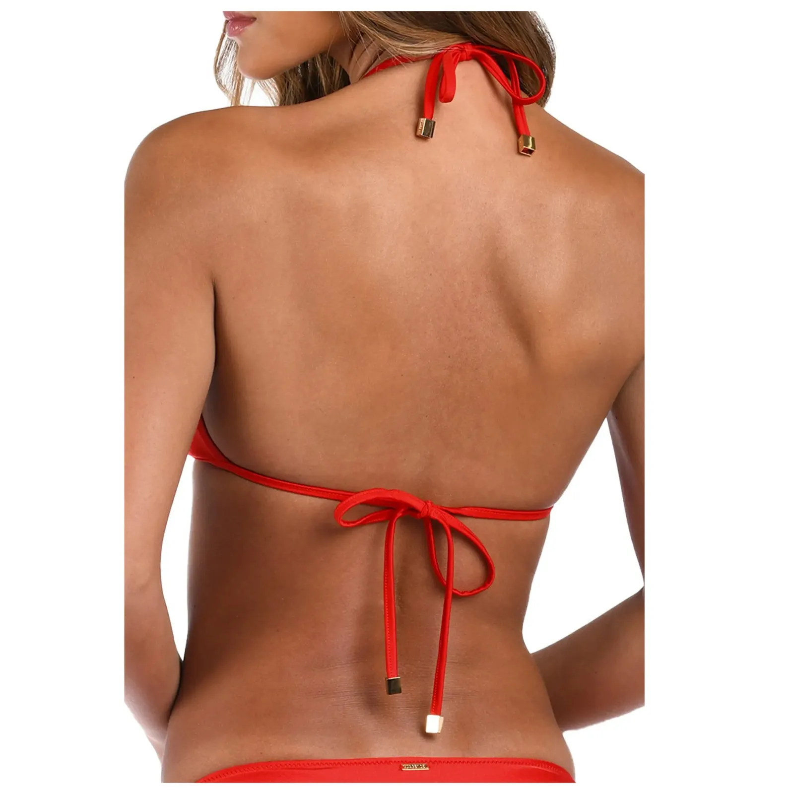 L'AGENCE Annabelle Shimmer Triangle Bikini Top Size Small - Image 4