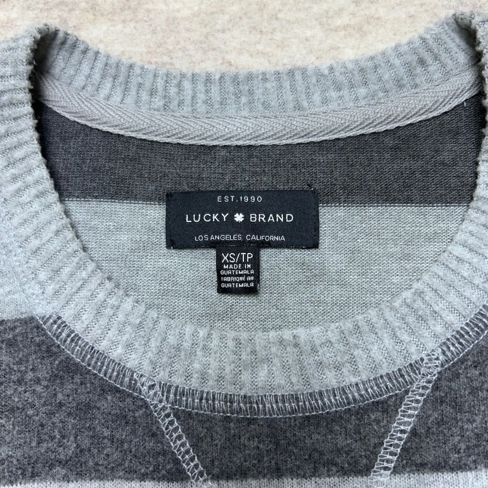 Lucky Brand Womens Striped Long Sleeve Top XS Crewneck Sweater Soft Cozy‎ - Image 3