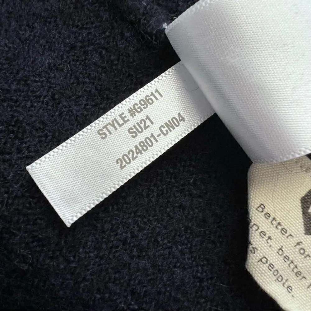 Madewell Kent Fuzzy Cardigan Merino Wool Alpaca Blend Navy Blue XXS - Image 10