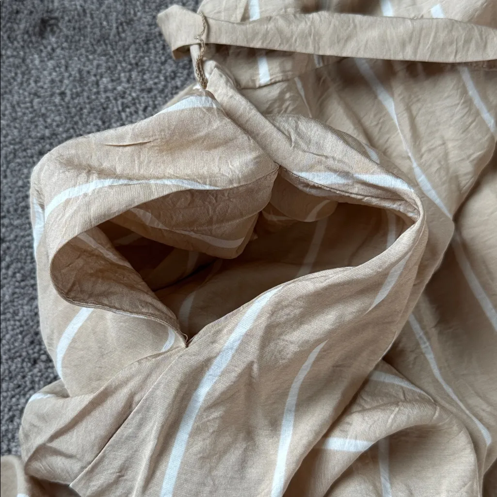 Torrid Midi Hammered Rayon Striped Button Front Shirt Dress SIZE 0 - Image 5