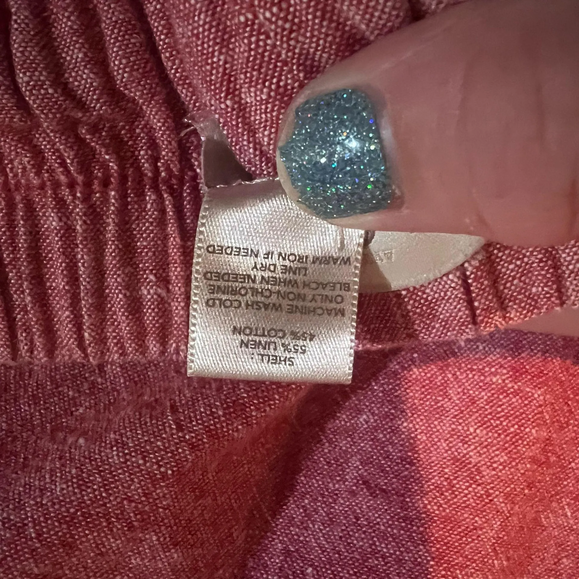 Loft Red Linen Blend Pull On A-Line Skirt - Image 6