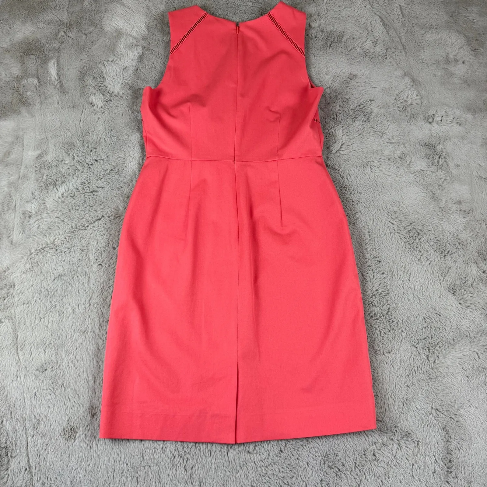 J.Crew Sleeveless Sheath Dress Career Workwear Coral Pink Fitted 8P‎ - Image 6