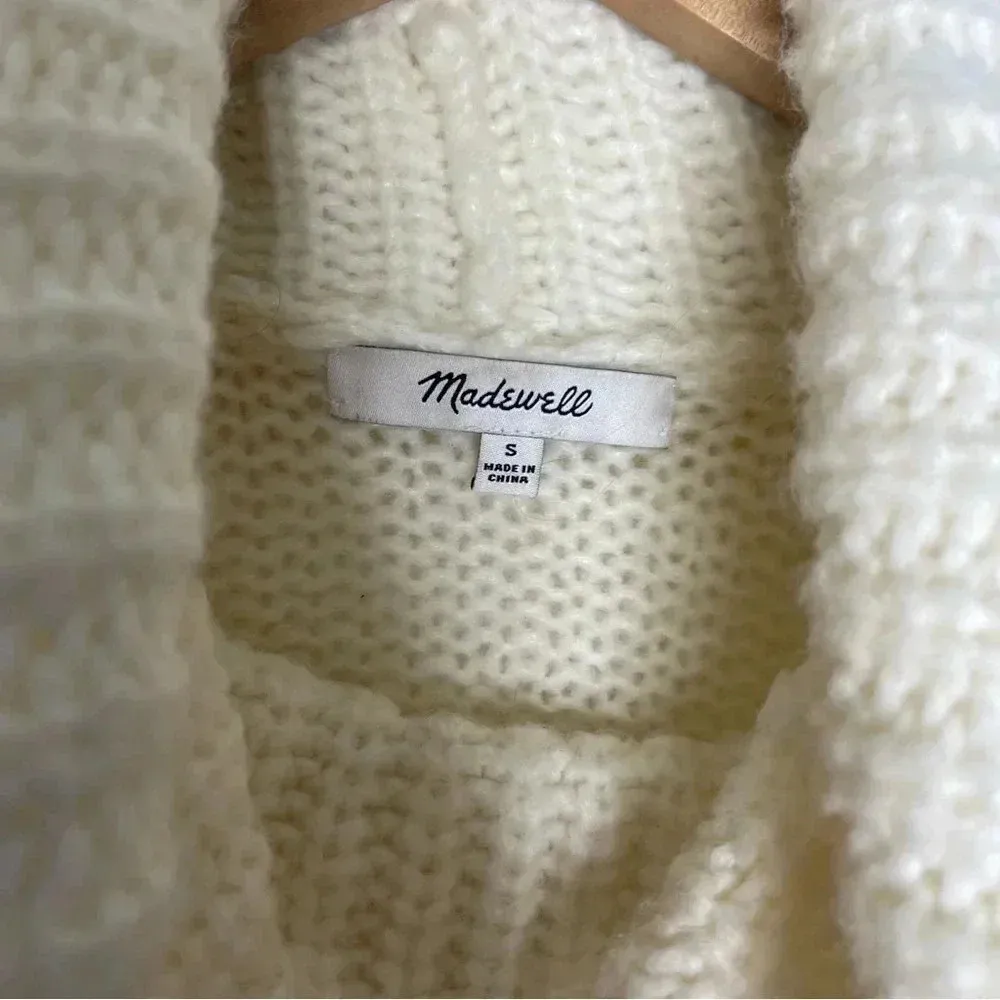 Madewell Somervell Modern Cable Turtleneck Sweater Size Small - Image 4