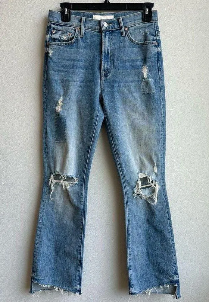 MOTHER SUPERIOR The Insider Crop Step Fray Jeans We Are Castaways Size 25 Patch - Image 2