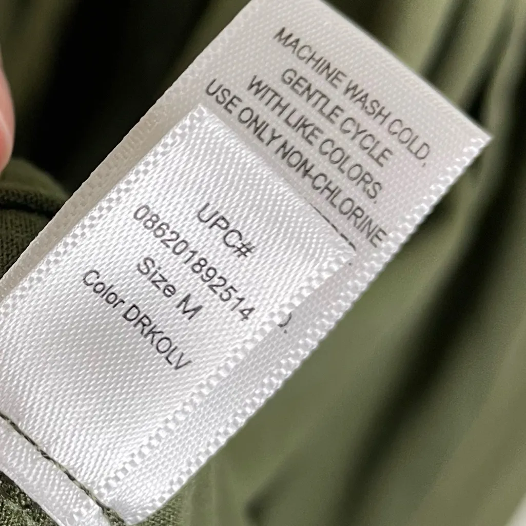 Comfort Code by Cuddl Duds Button Hem Open Front Cardigan Size Medium Dark Olive - Image 6