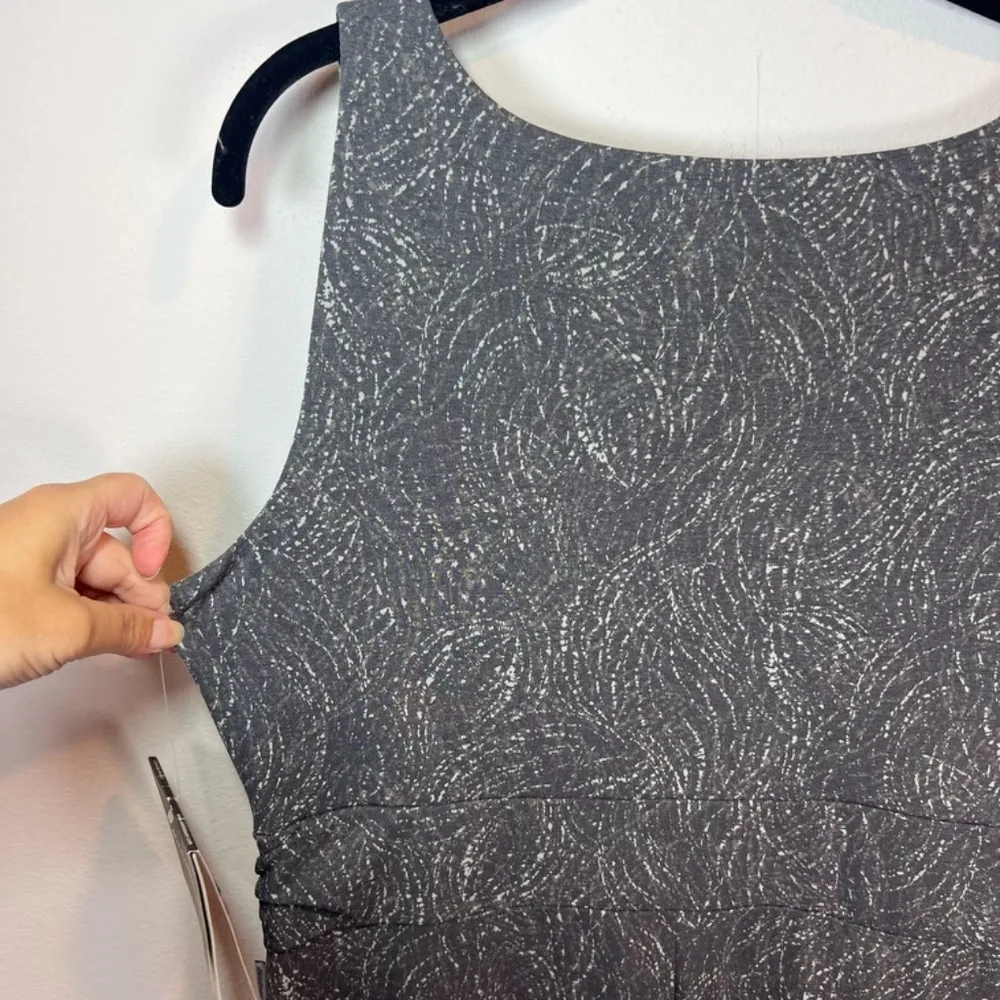 Eddie Bauer Lily Travel Dress Gray Faux Wrap UPF 50+ NEW Women's Size Large Tall - Image 12