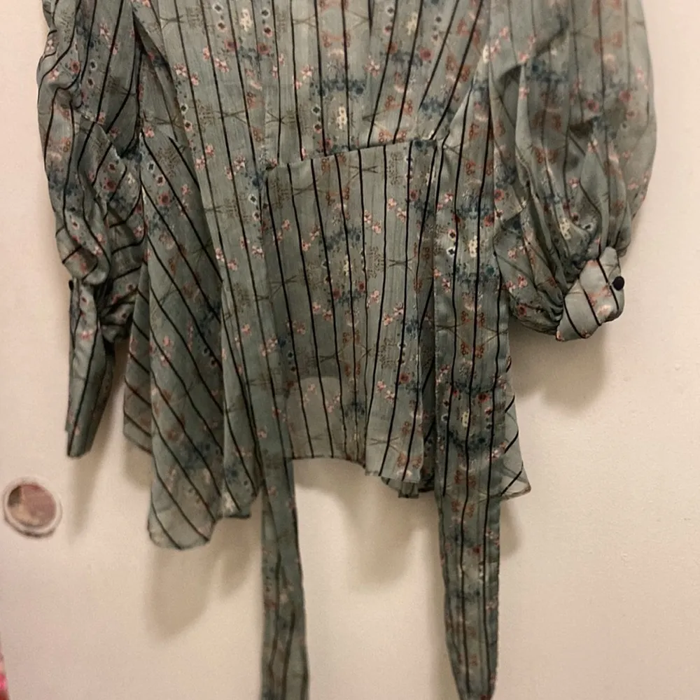 Anthropology Eva Franco S/M Green Floral Dress/Swim cover up - Image 6