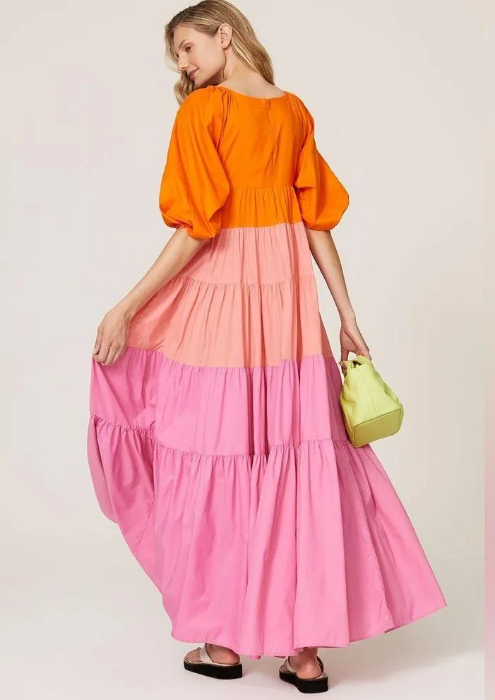 STAUD Meadow Maxi Tiered Dress, Size M New w/Tag Retail $375 SOLD OUT! - Image 9