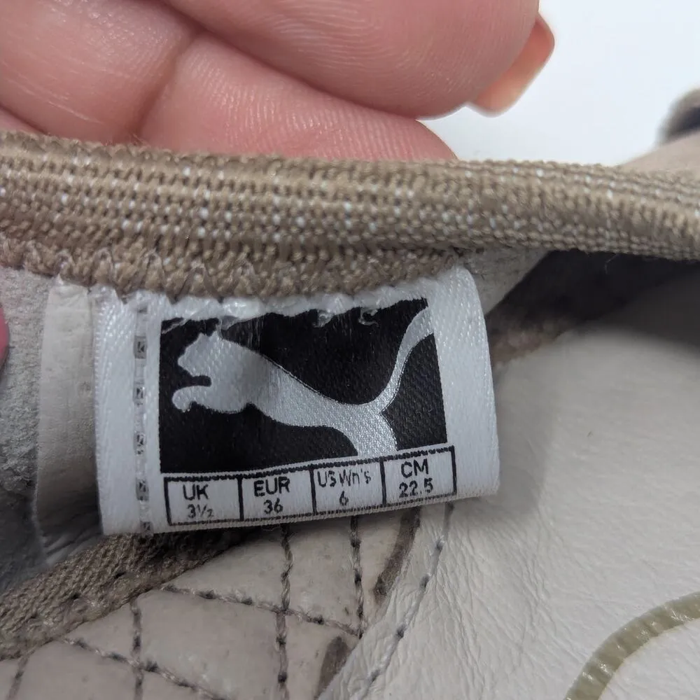 Puma Ballet Flats Rhythm Shine Foldable Gold Size 6 - Image 4