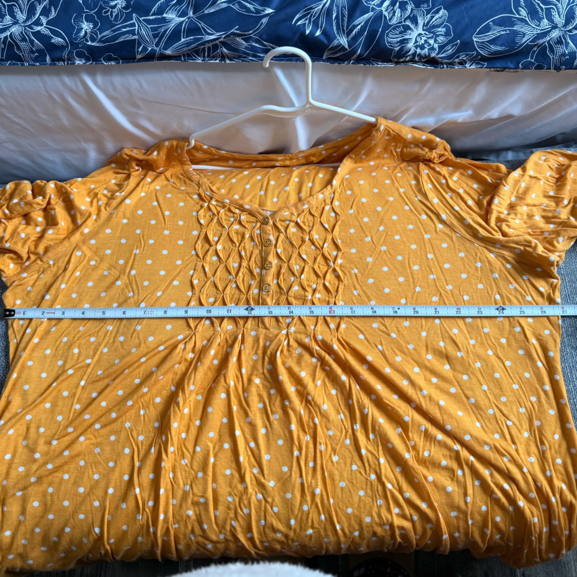 Kim Rogers Orange and White Polka Dot Blouse - Image 7