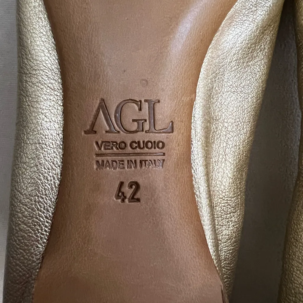 AGL Attilio Giusti Leombruni Gold Leather & Pink Cap - Image 11