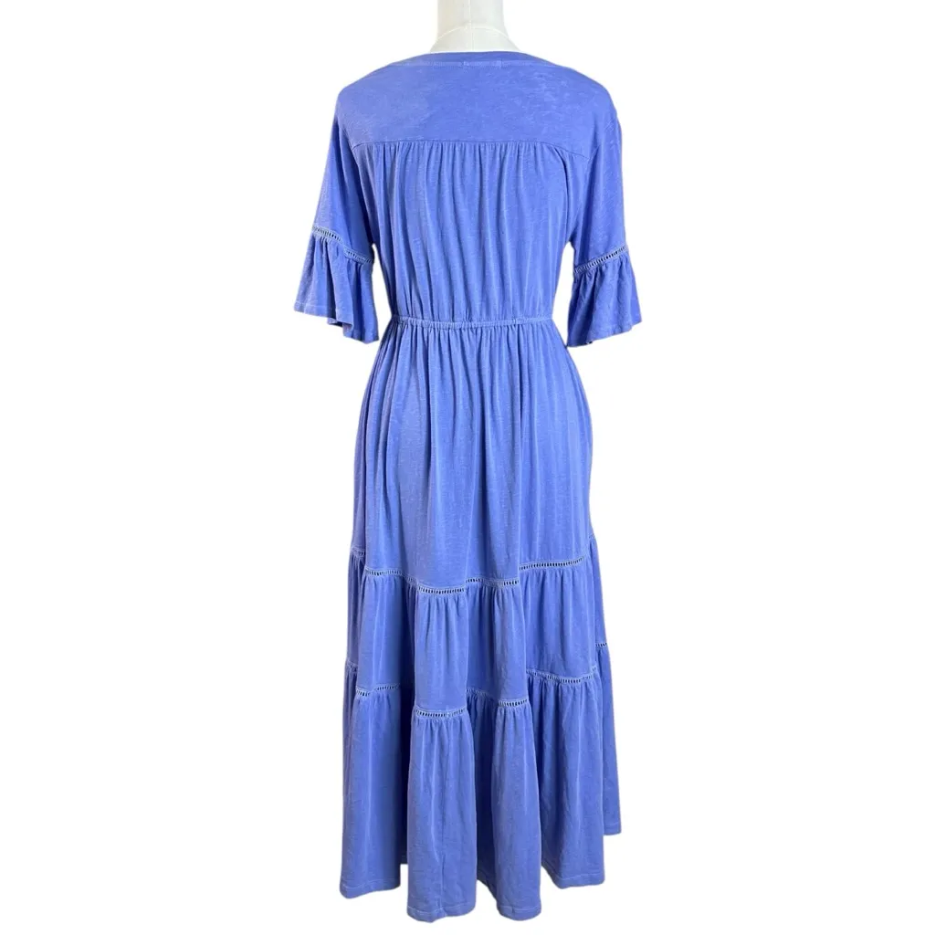 Anthropologie Sundry Tiered Maxi Midi Dress Turquoise Size Small NWT - Image 4