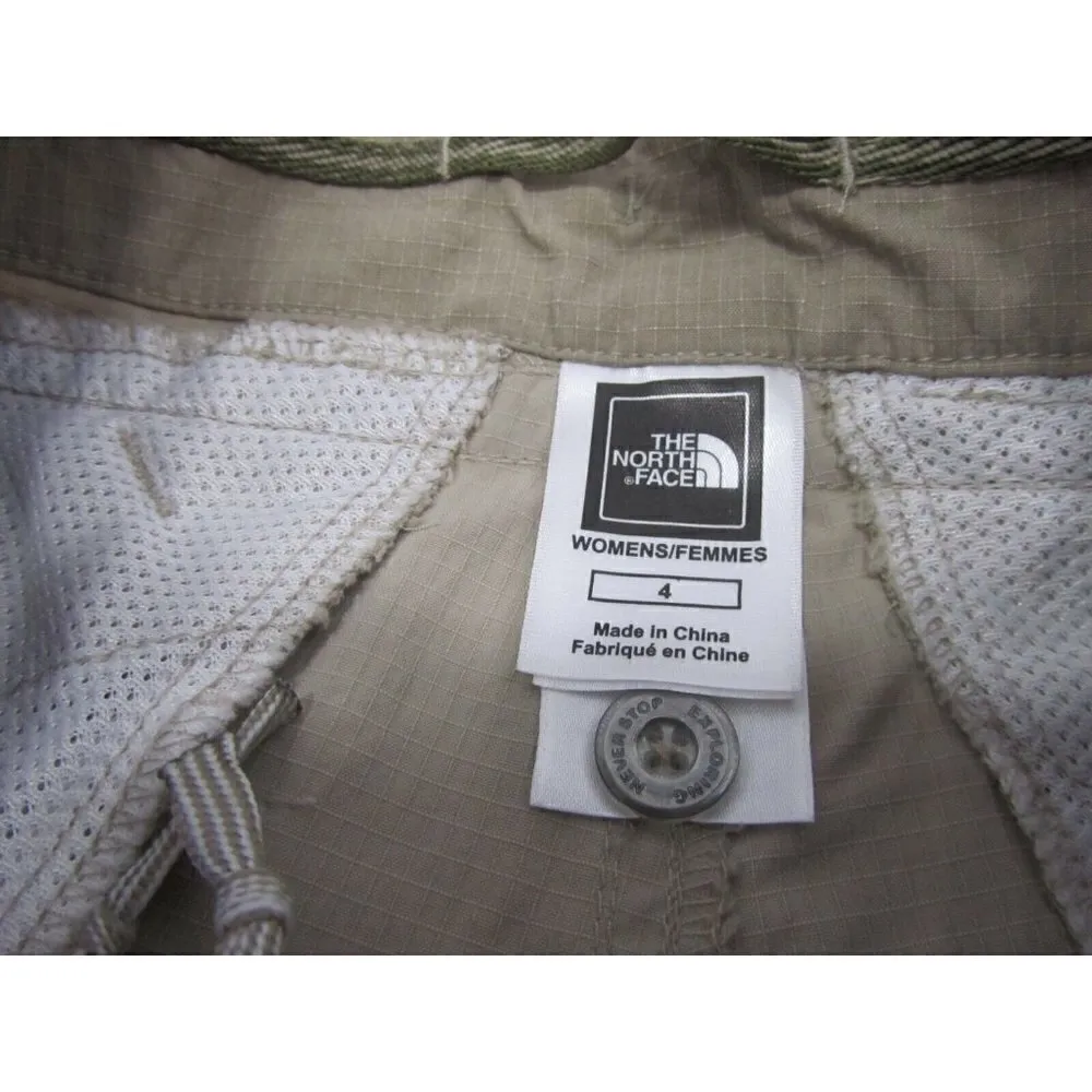 The North Face Khaki‎ Drawstring Low Rise Cropped Pants 4 Beige Ripstop Cargo - Image 3