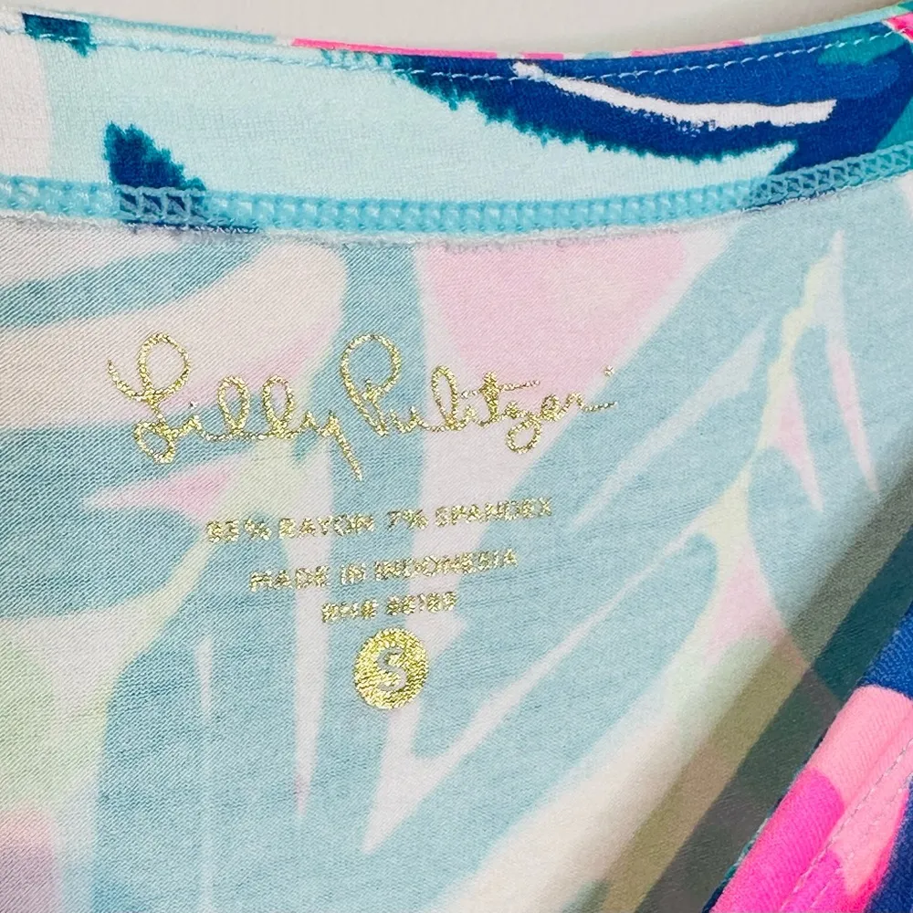 Lilly Pulitzer Sophie Exotic Garden Floral Tropical Print Knit Dress Size S - Image 11