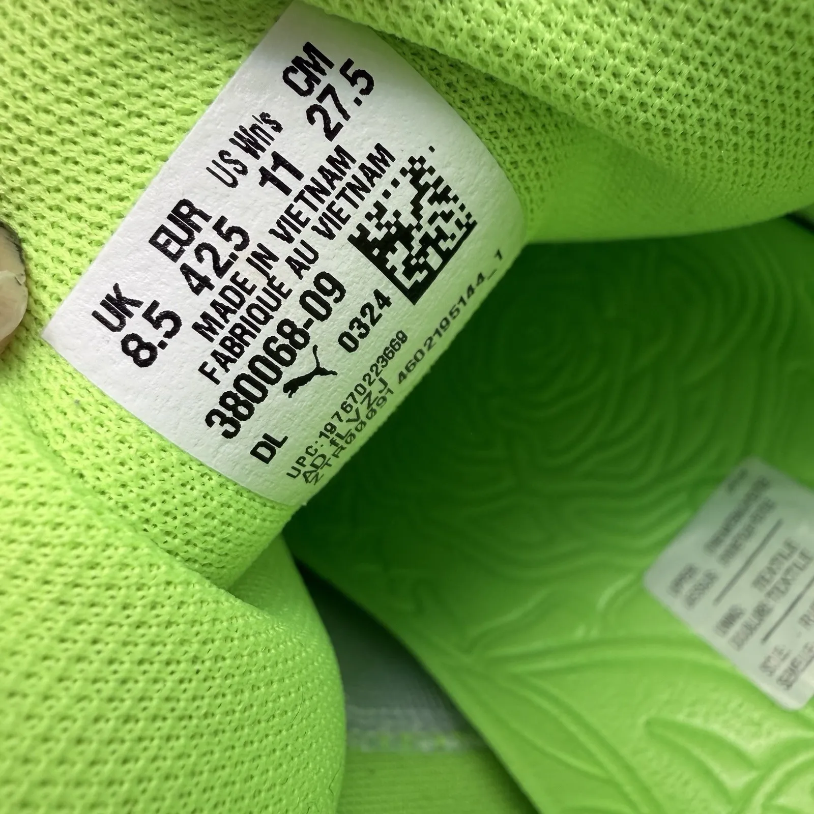 Puma Stewie 3 Team Basketball Green Glare Galactic Sneakers Men's 9.5 Women's 11 - Image 8