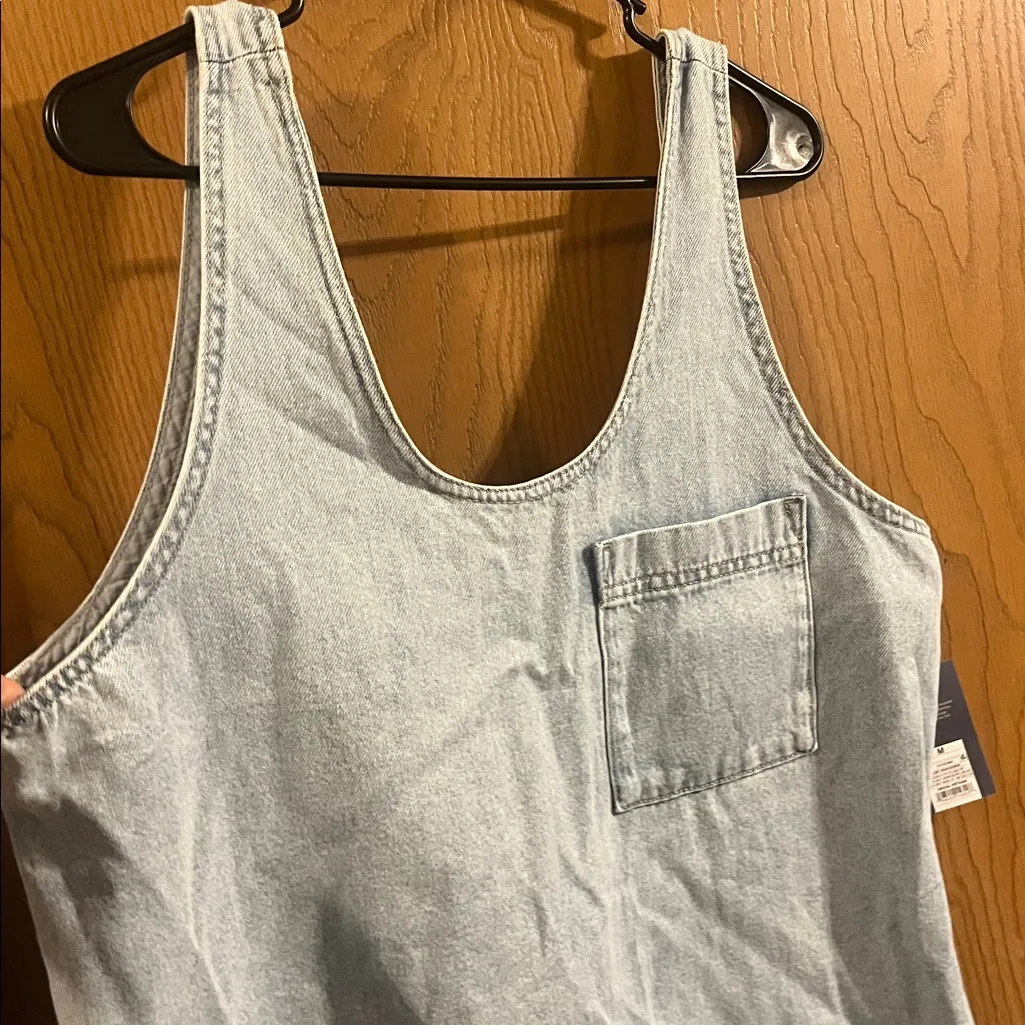 Universal Threads Universal Thread Women’s Denim Light Wash Tank Mini Dress with Pockets NEW - Image 3