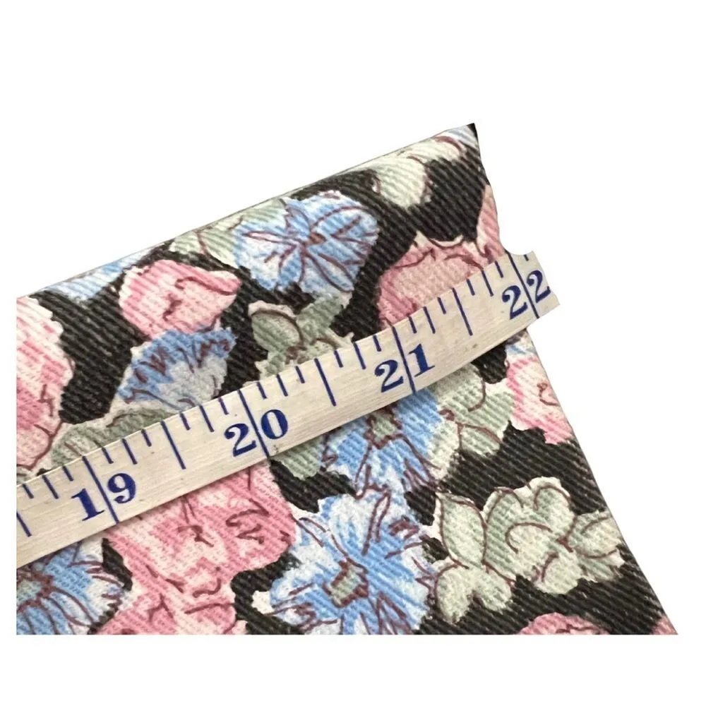 Denim blazer jacket Lee handmade from 2 different jeans floral one of a kind - Image 7