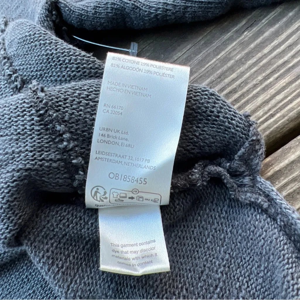 We The Free Women’s L/S Pullover Casual Minimalist Distress Gray Sweatshirt|Sz:M - Image 14