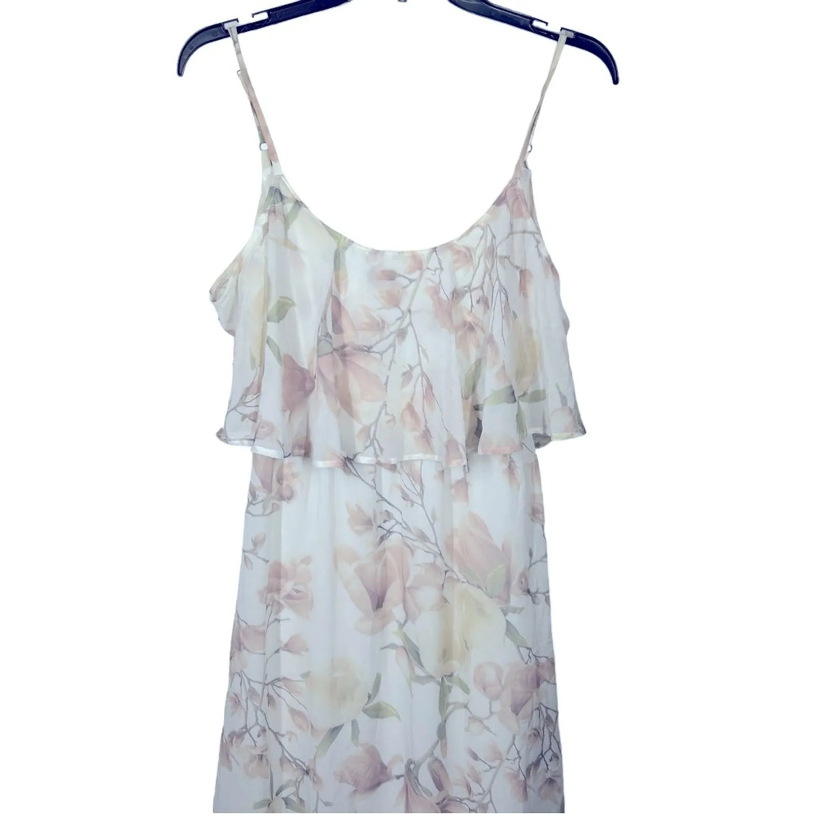 Show Me Your Mumu Caitlin White Floral Ruffle Maxi Dress M Wedding - Image 6