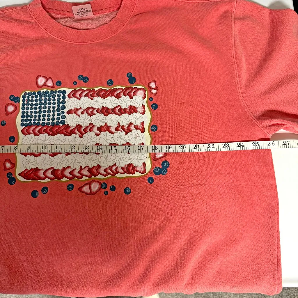 Living Fully Co. Liberty Sweatshirt Red Size XL - Image 13