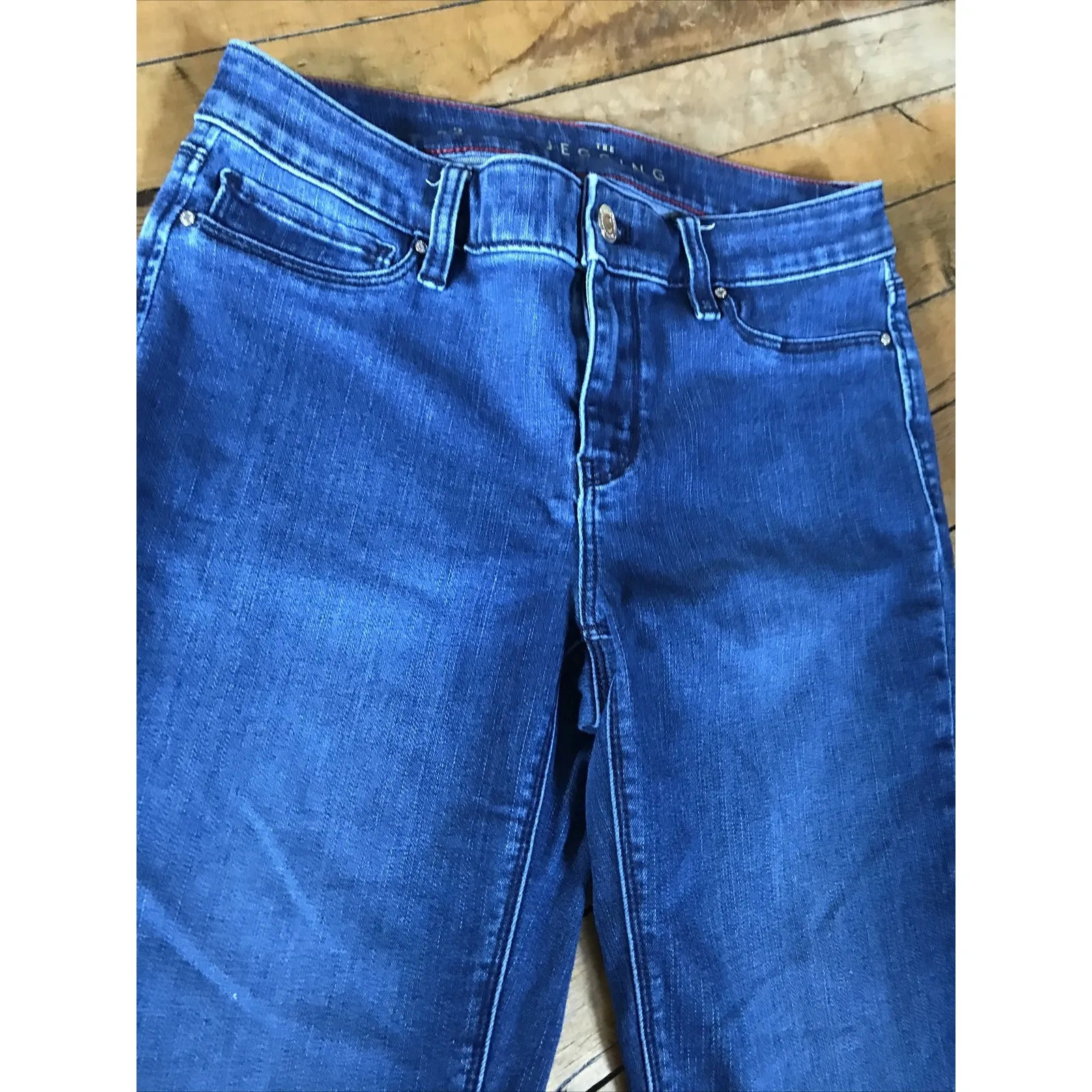 White House‎ Black Market Sz 2 The Begging Blue Denim Classic Rise - Image 5