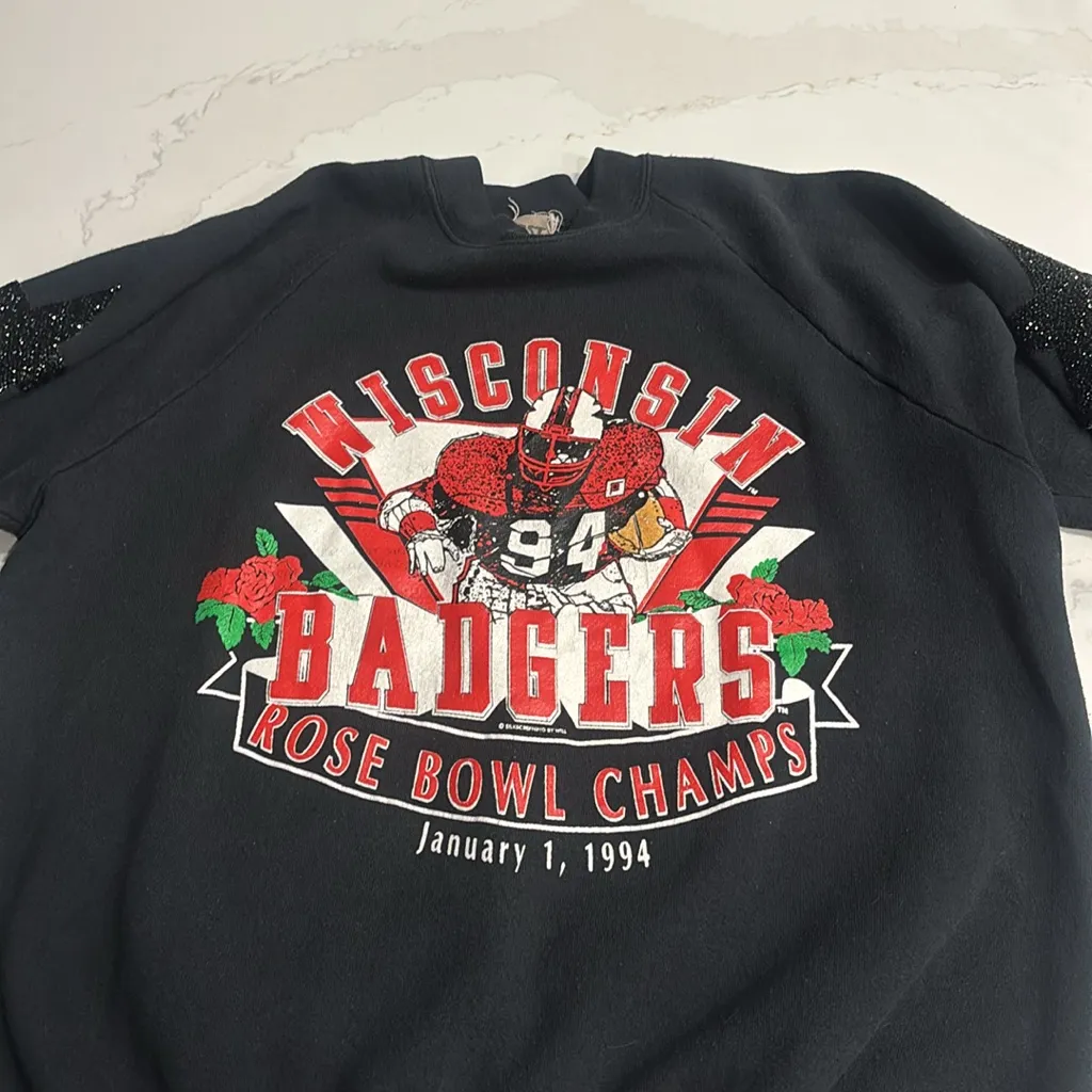 LF Furst of a Kind Wisconsin Badgers Sweatshirt Black Size L - Image 5