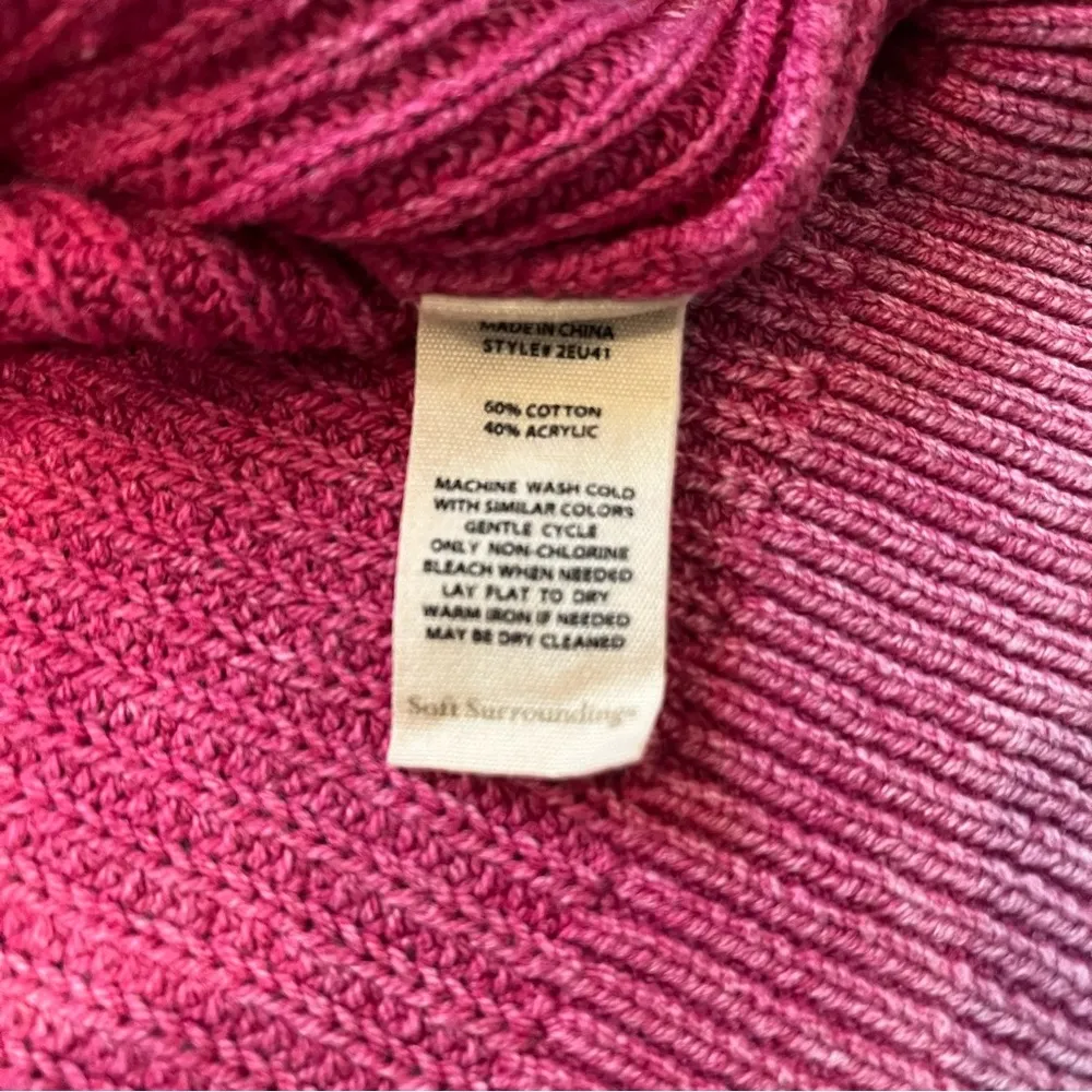 Soft Surroundings Turn-down Collar Chunky-Knitted V-Neck Pullover Sweater - Image 9