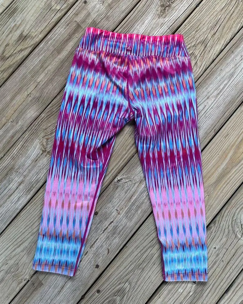 Prana Women's Roxanne Capri Leggings Colorful Cropped Size XS - Image 2