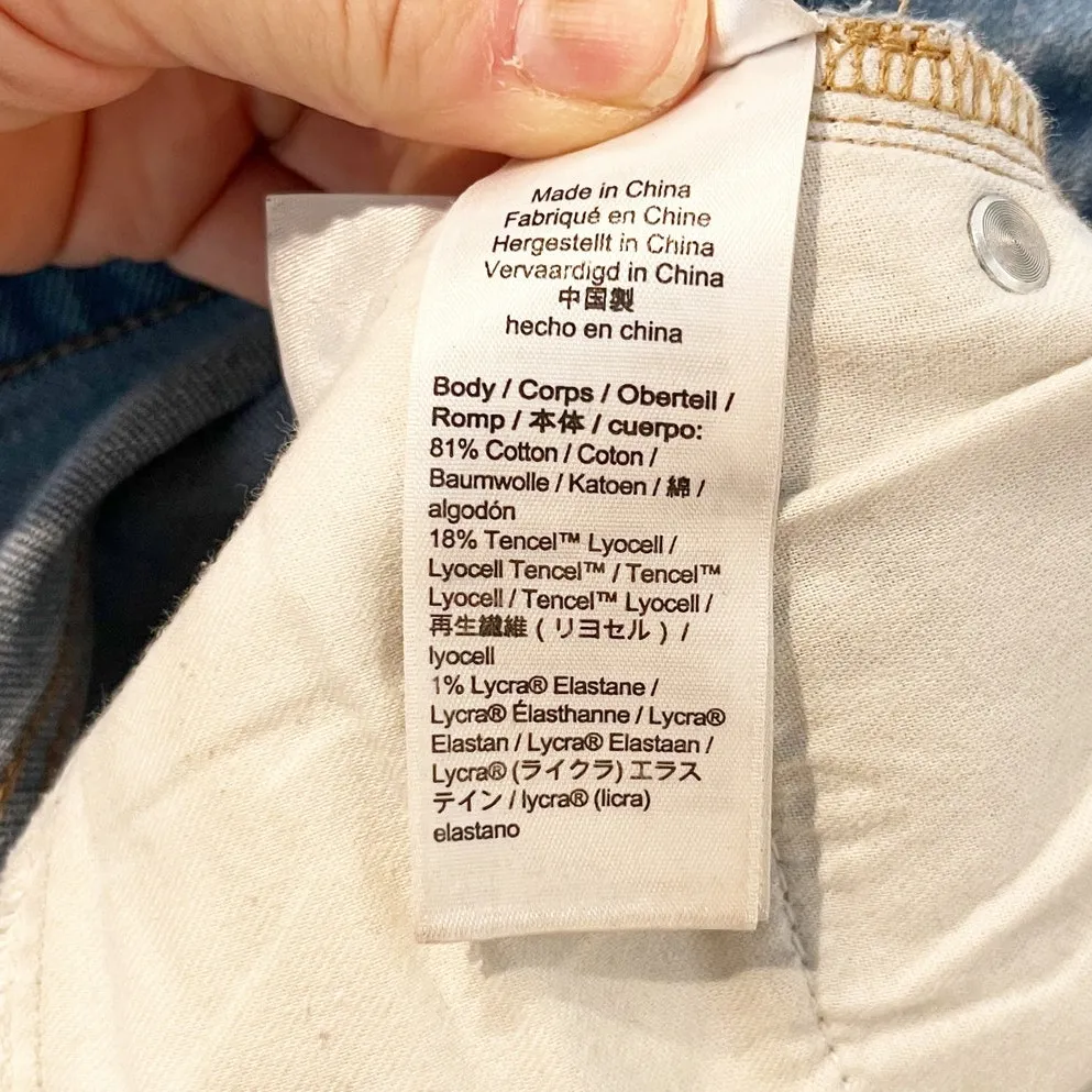 J. Crew Slim High Rise Wide Leg Jeans Light Indigo Wash Blue 30 / 10 - Image 5