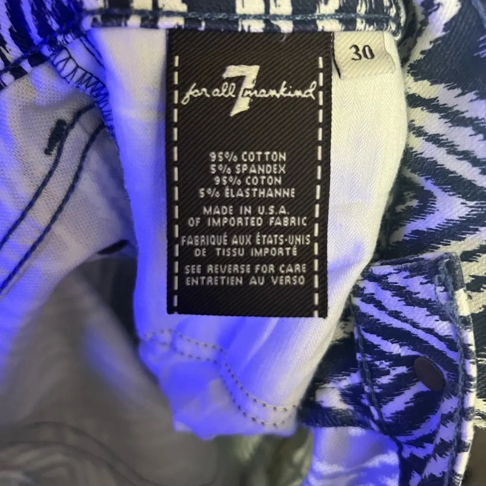  7 for Mankind Womens diamond Print jeans size 30 - Image 5