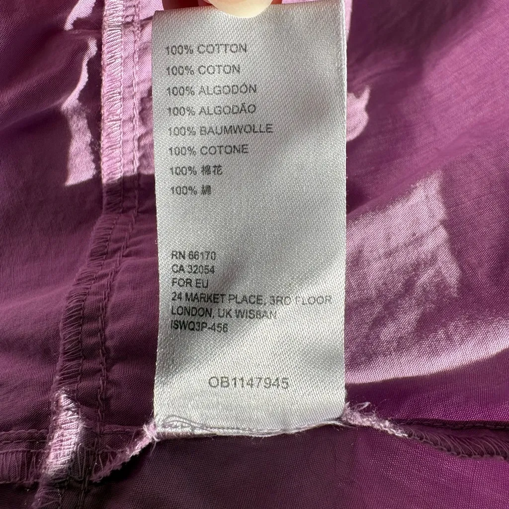 NWT Free People Sail away tunic  tiered ruffle dress lilac purple small - Image 11