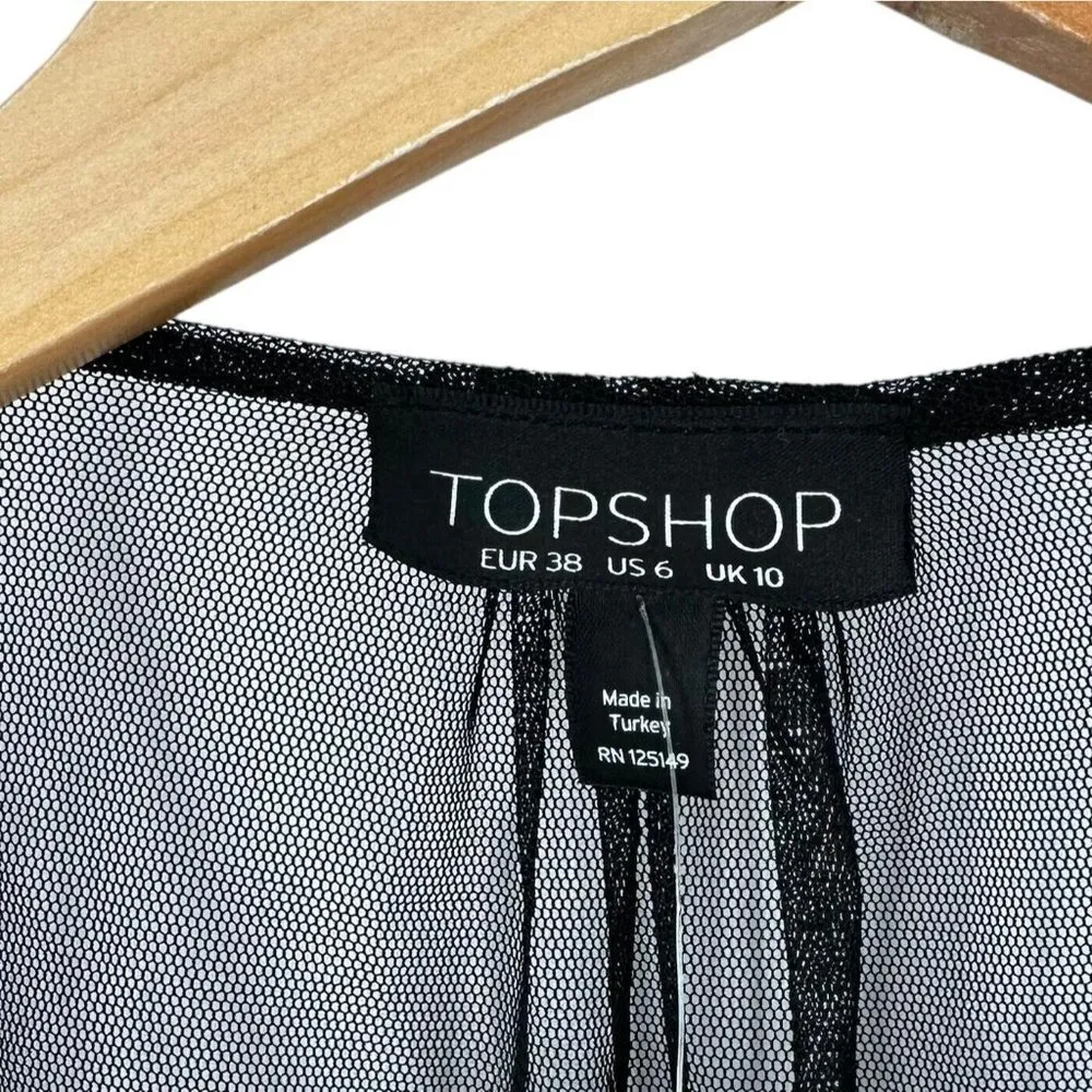 NEW/NWT TopShop Black Midi Party LBD Tulle Dress Size 6 - Image 7