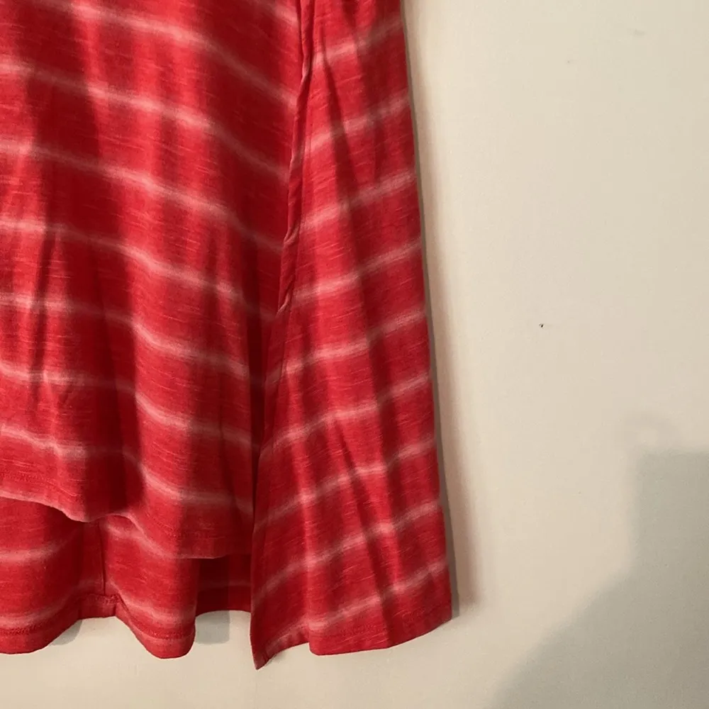 Jane & Delancey red and white striped tunic top oversized size medium - Image 3