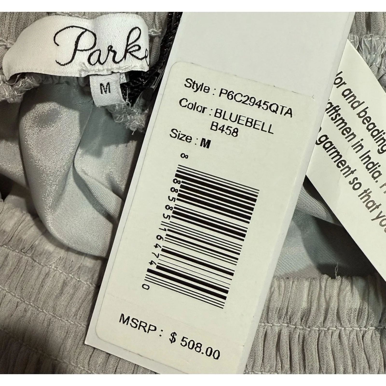 NWT Parker Hand Beaded Boho Off The Shoulder Dress Ethereal Embellished Med $508 - Image 7