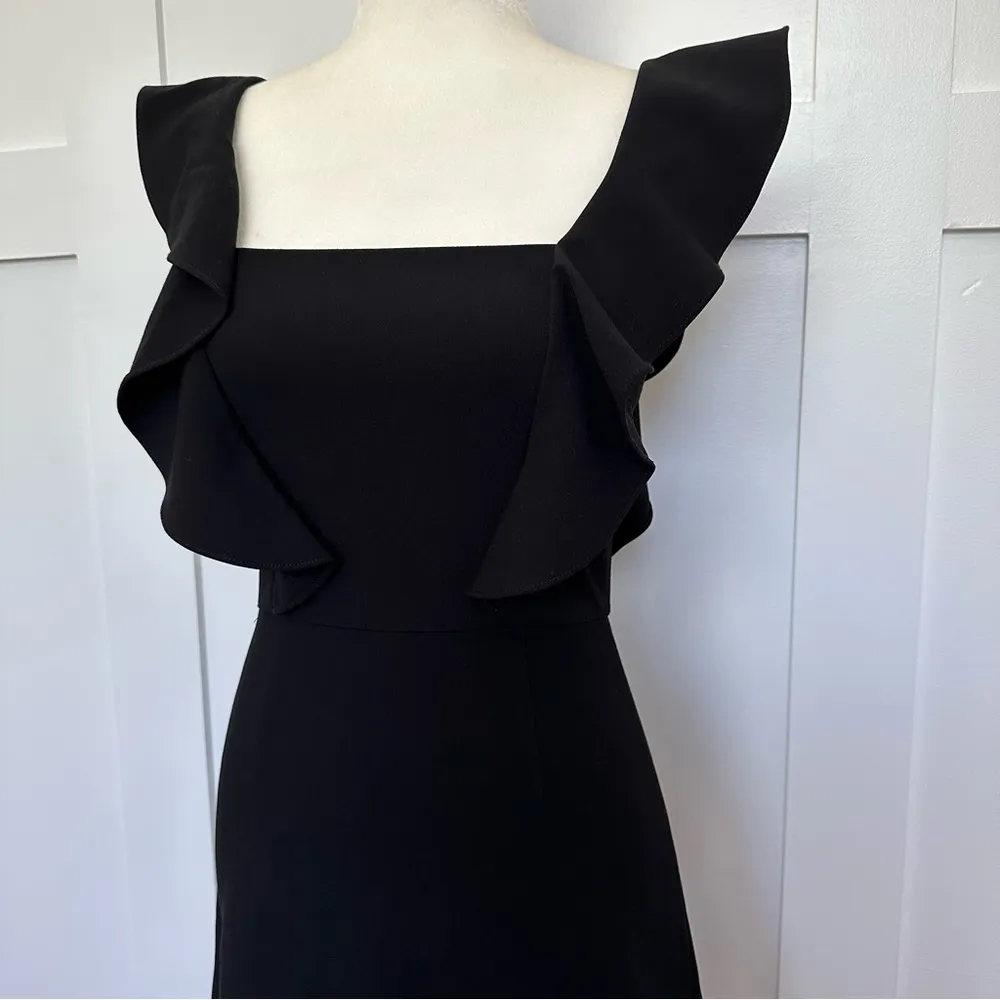 French Connection Whisper Square Neck Ruffle Dress - Image 7