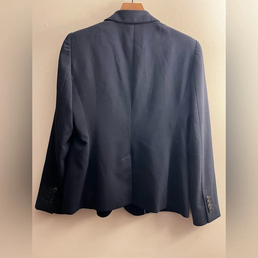 Armani Collezioni  navy blue one button blazer Wool blend 12 - Image 2