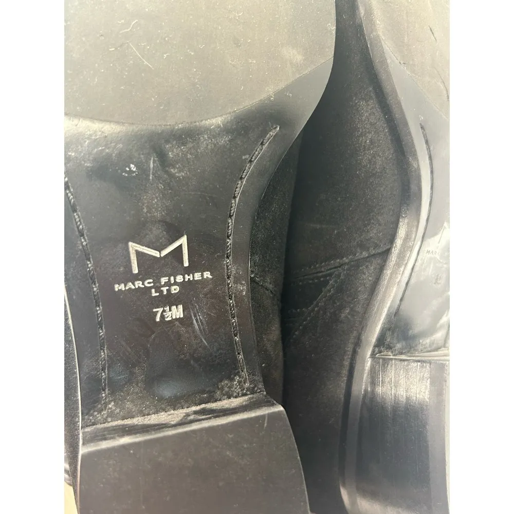 Marc Fisher  LTD Black Pointy Bootie Size 7.5 Boho Gorpcore Classic - Image 6