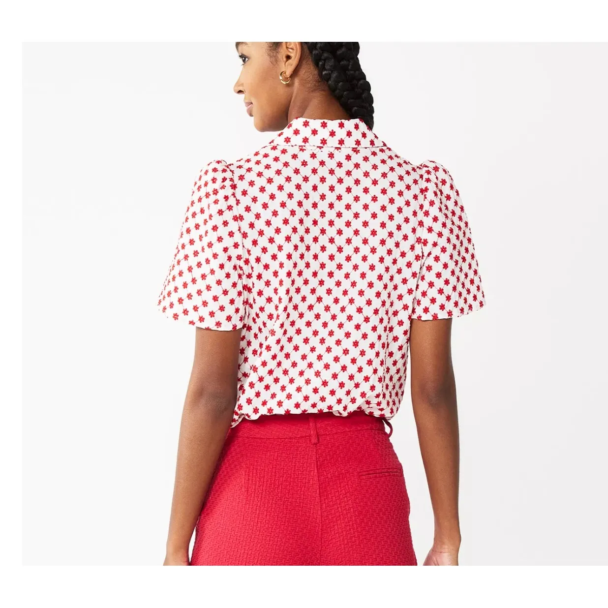 Draper James RSVP XXL Floral Embroidered‎ Bodysuit Short Sleeve - Image 7