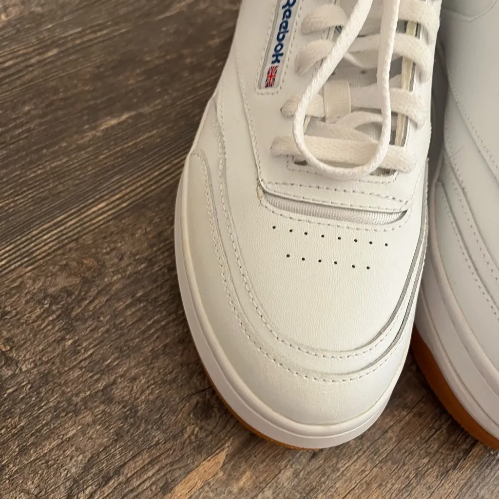 Reebok Classic White Sneakers with Brown Sole - Image 5