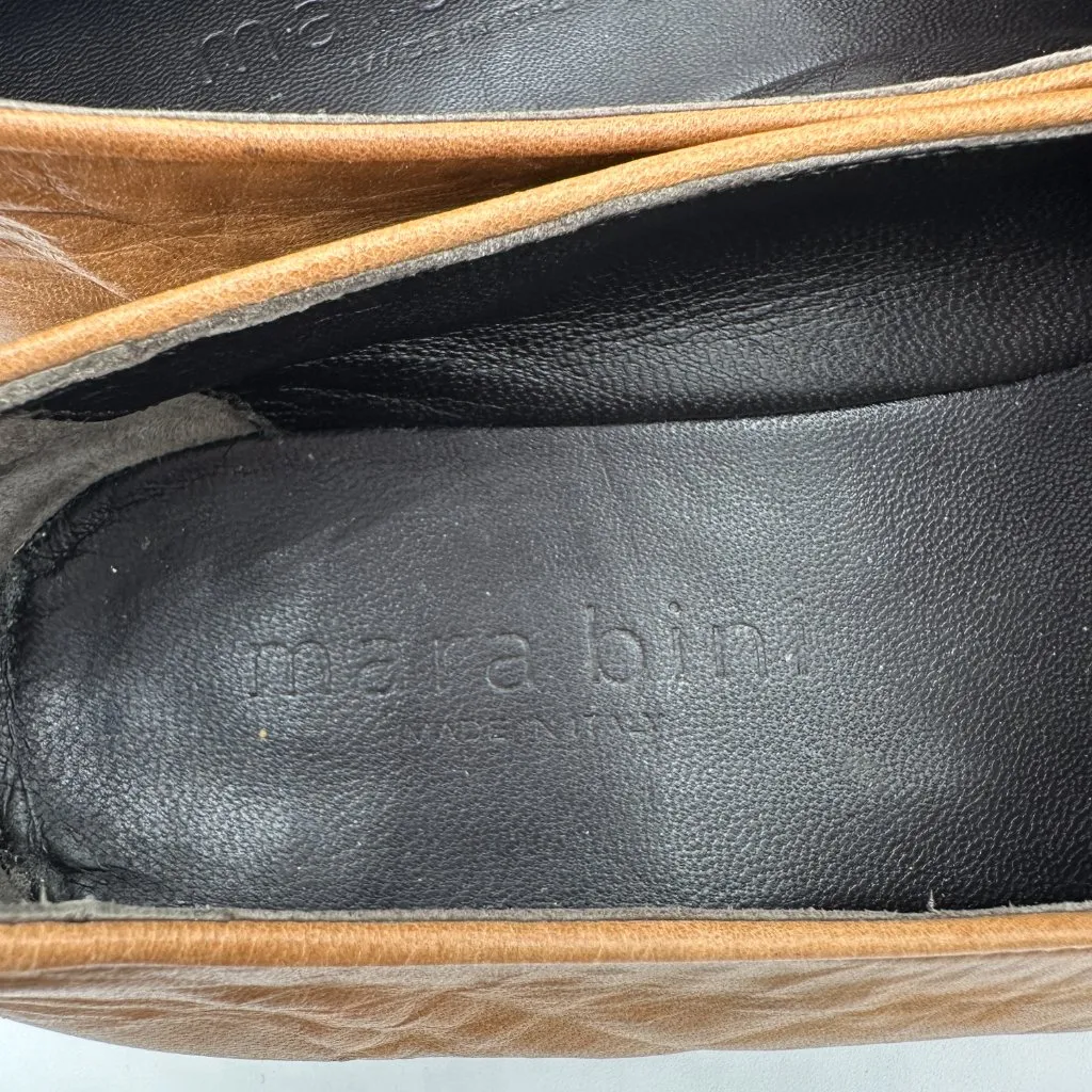 Mara Bini Brown Horsebit Loafers Women's 38.5 Made In Italy Size 8 - Image 7