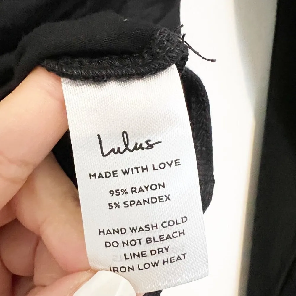 Lulus Fashion Force V-Neck Crossover Bodysuit in Black Stretch Chic Edgy Size XL - Image 6