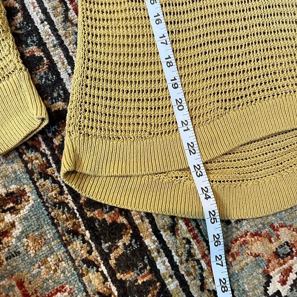 Madewell green open knit pull over sweater sz xs - Image 5