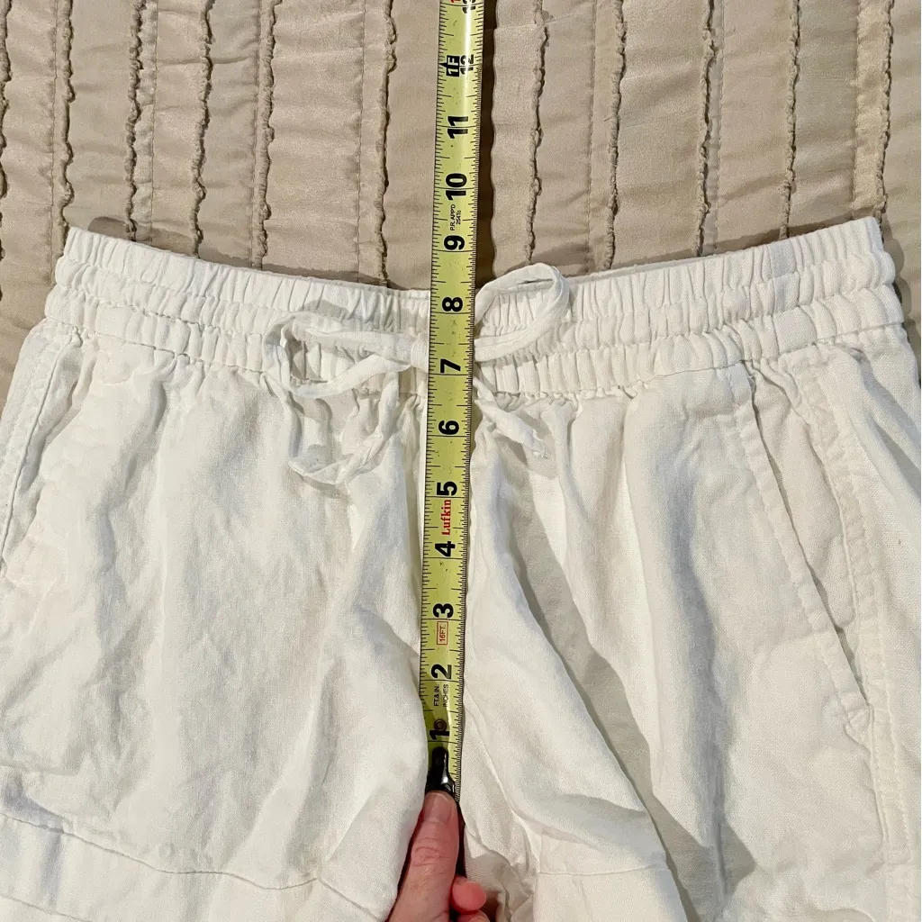 Old Navy Linen Blend Mid Rise Pull On Short White Small S 3.5” 209712 - Image 8
