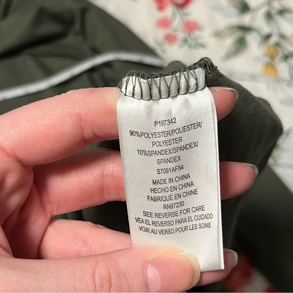 NWT Almost Famous Olive Green Cut Out Long Sleeve Hoodie Mini Dress - Image 7