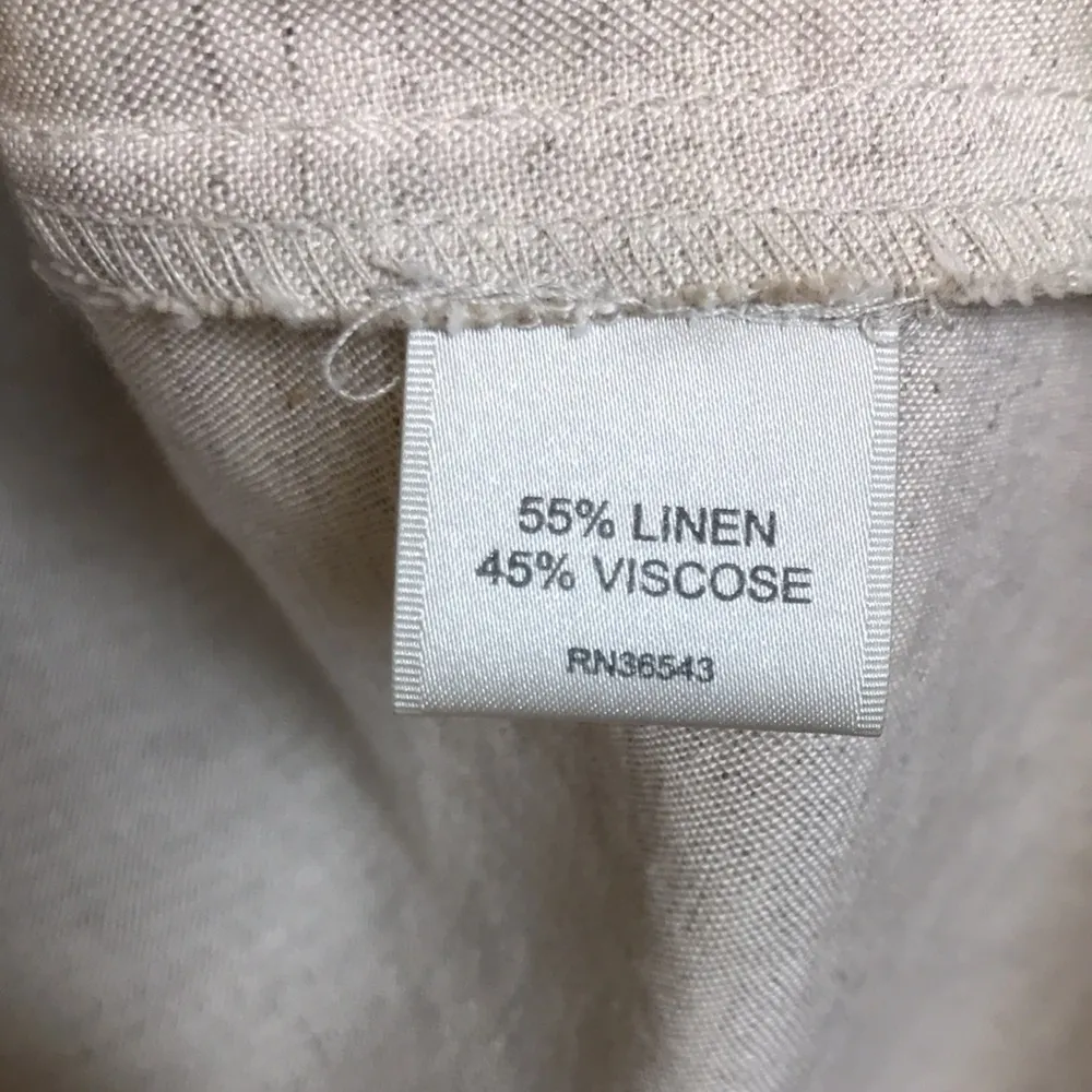 Van Heusen Women’s Linen Blend Mother of Pearl Button-Up Roll Tab Sleeve Blouse - Image 10