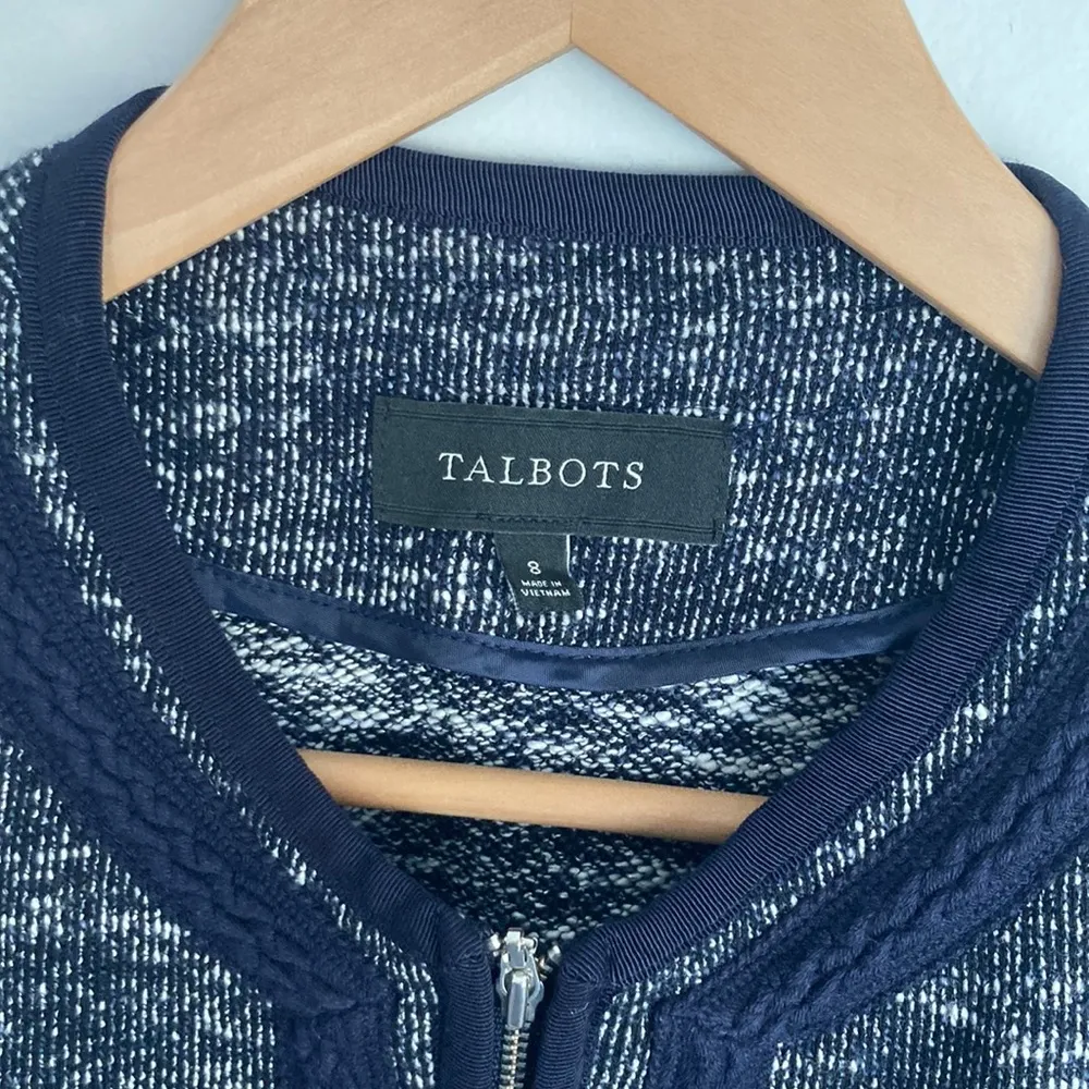 Talbots|Tweed Zippered Blazer sz 8 - Image 2