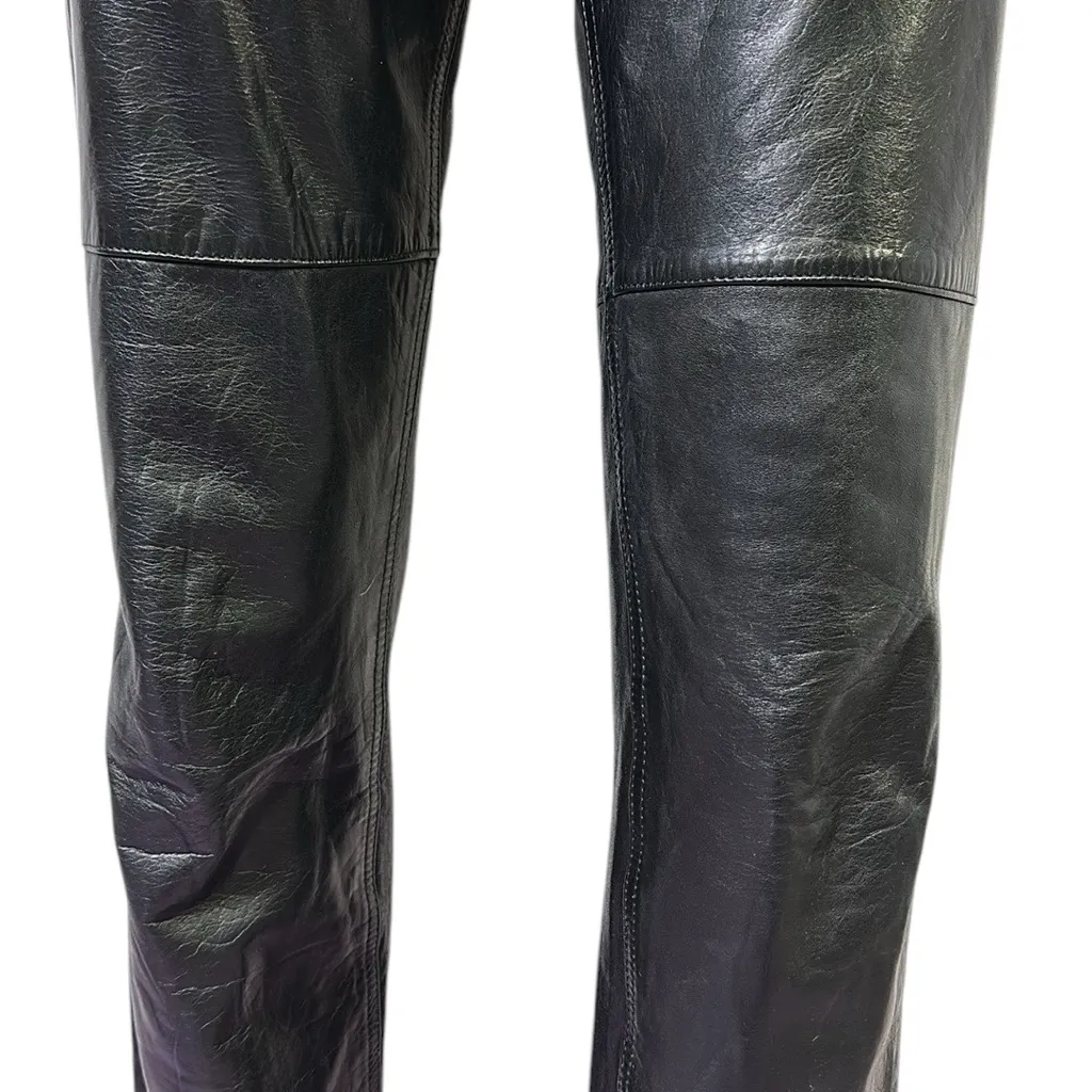 Genuine Leather Fenn Wright and Manson I Magnin Vintage Imported Pants Womens 6 - Image 3