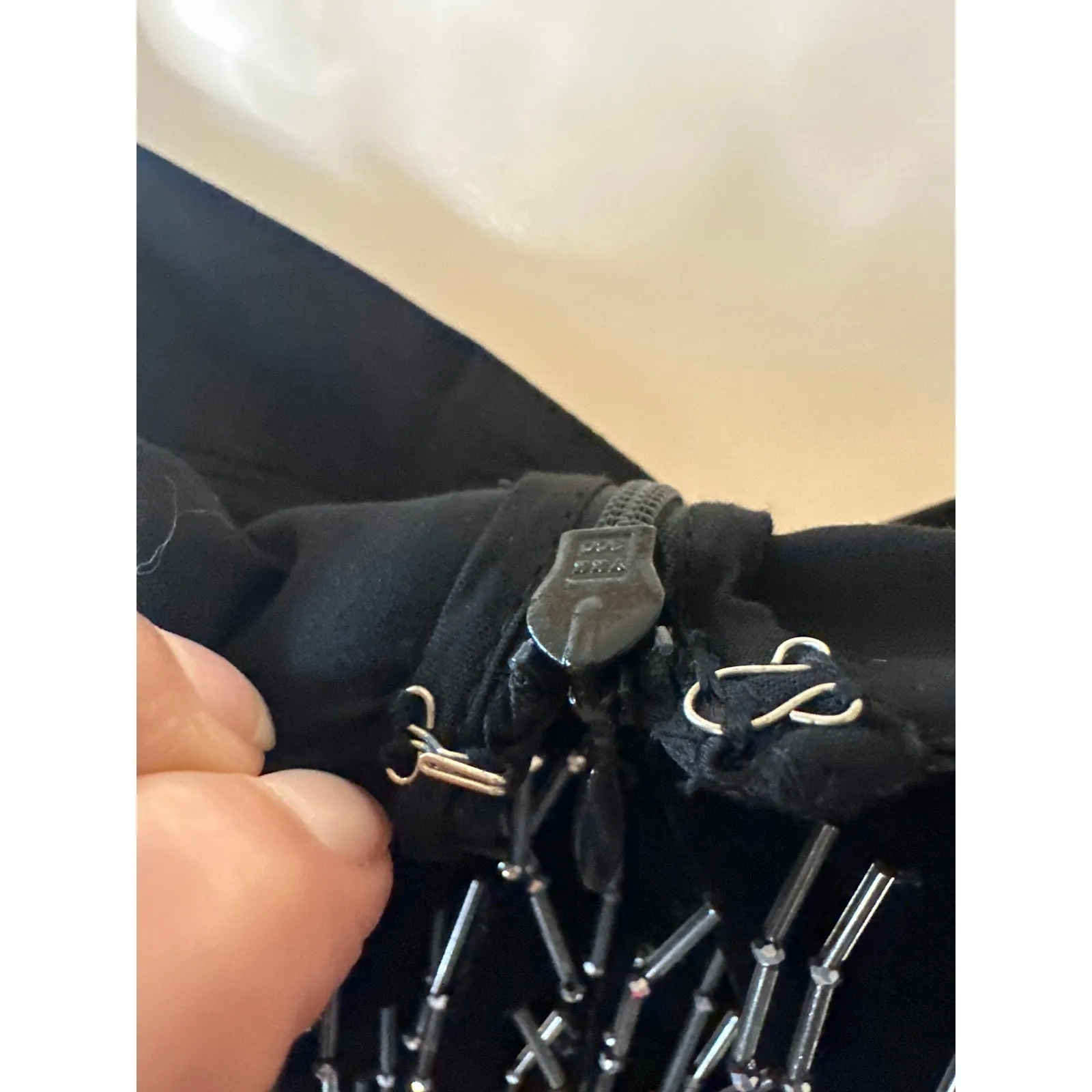 Anthropologie NWT Black Fringe Sweetheart Mini Cocktail Party Dress Size Medium - Image 8