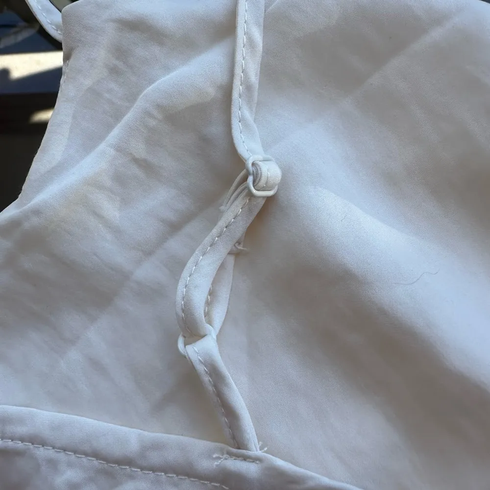 American Eagle Cowl Neck Spaghetti Strap Babydoll Top in Ivory Size Medium NWT - Image 7