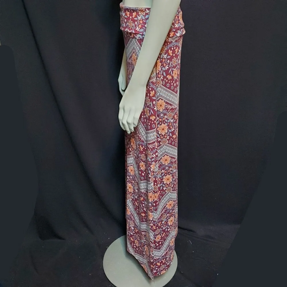 Joe B Red, Blue, & Orange Floral Maxi Skirt (M) - Image 3